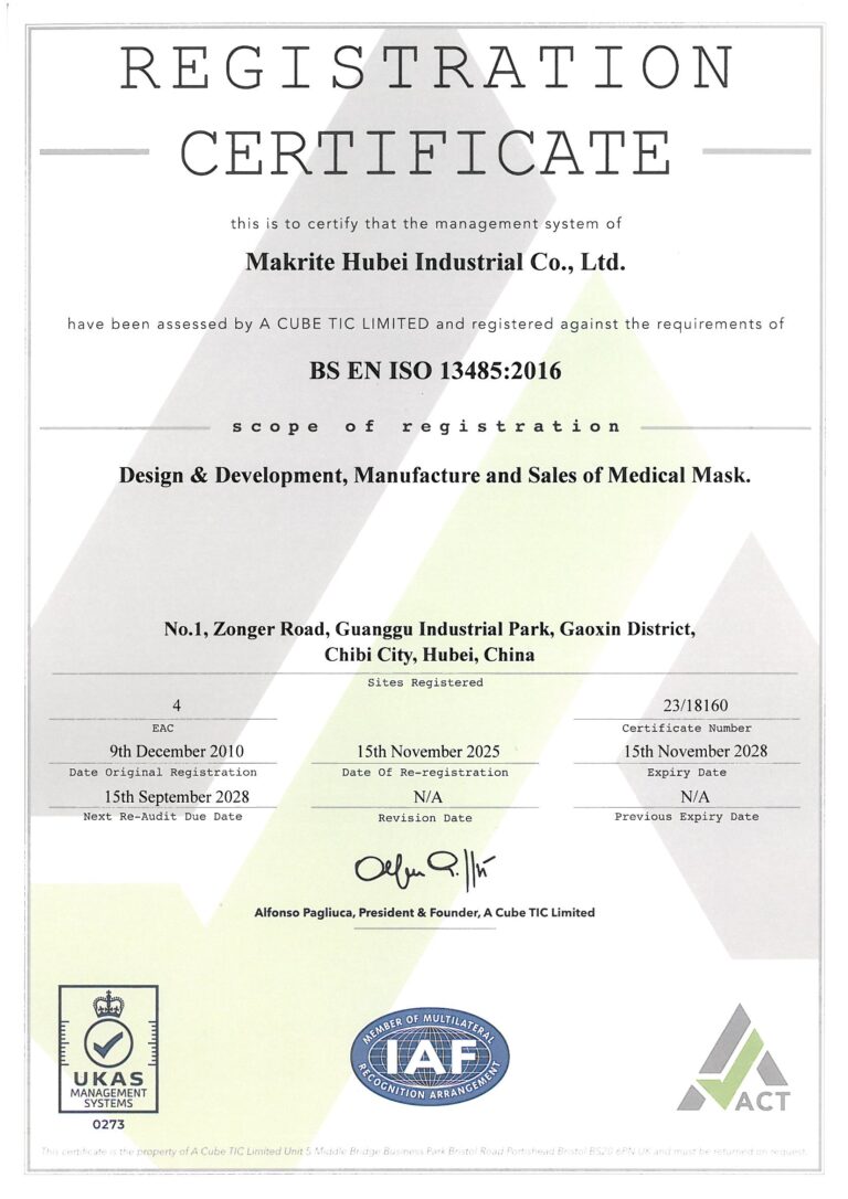 Makrite Hubei Industrial Certification